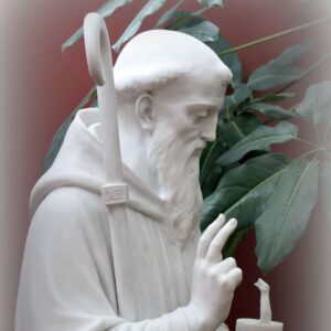 Statue of St. Benedict in the Mount st. scholastica monastery