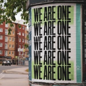 We Are One sign for the week of Christian Unity